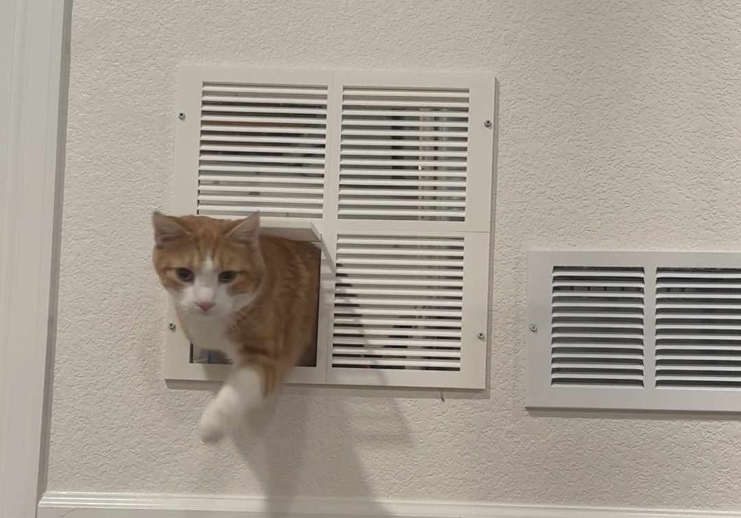 Wall Vent with Hidden Cat Door final result 2