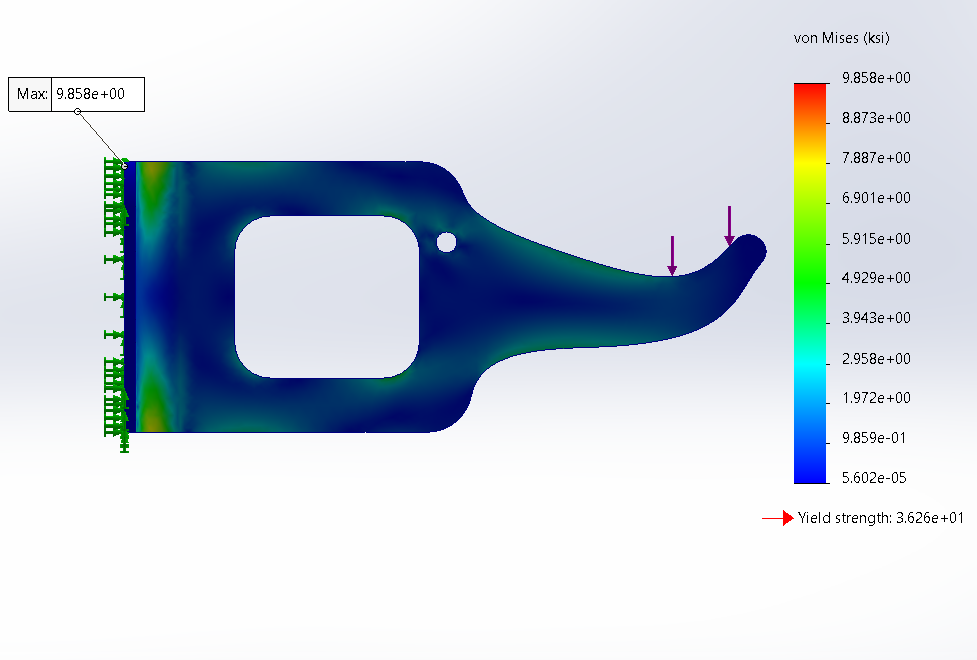 Elephant Bracket - Von Mises Stress